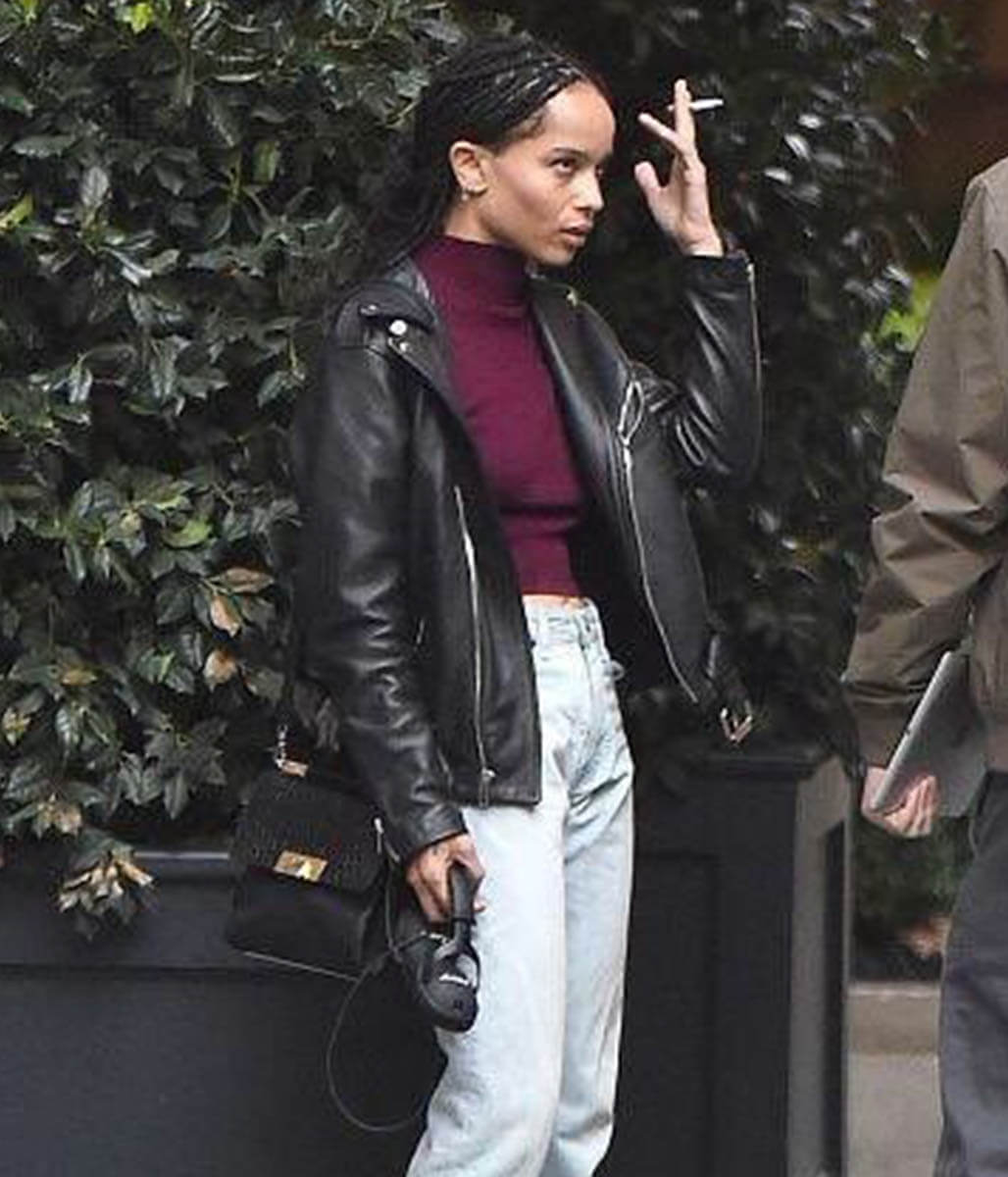 Zoe Kravitz Black Leather Jacket