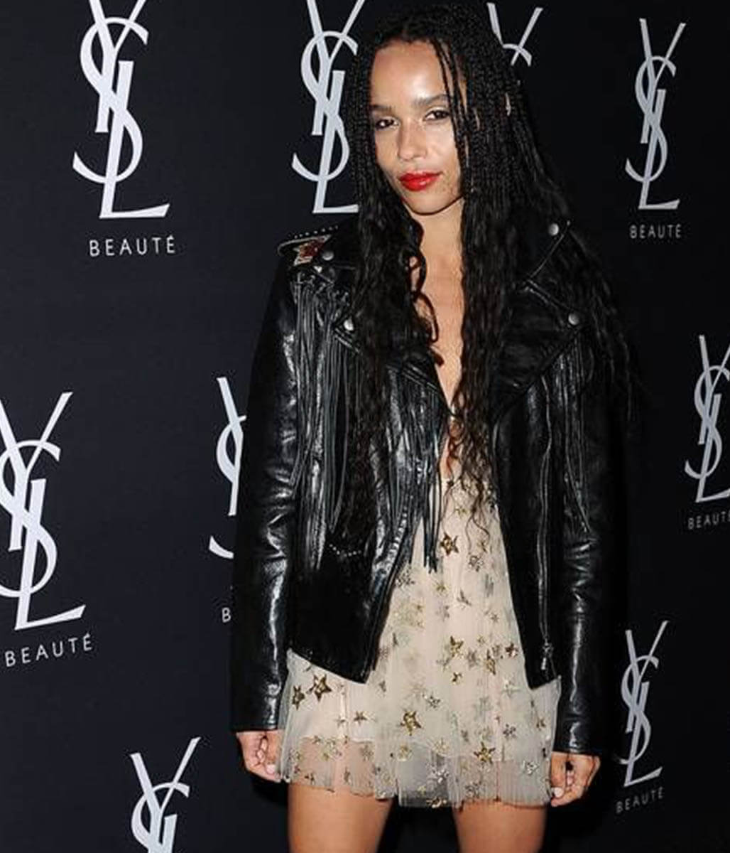 Zoe Kravitz Leather Black Jacket