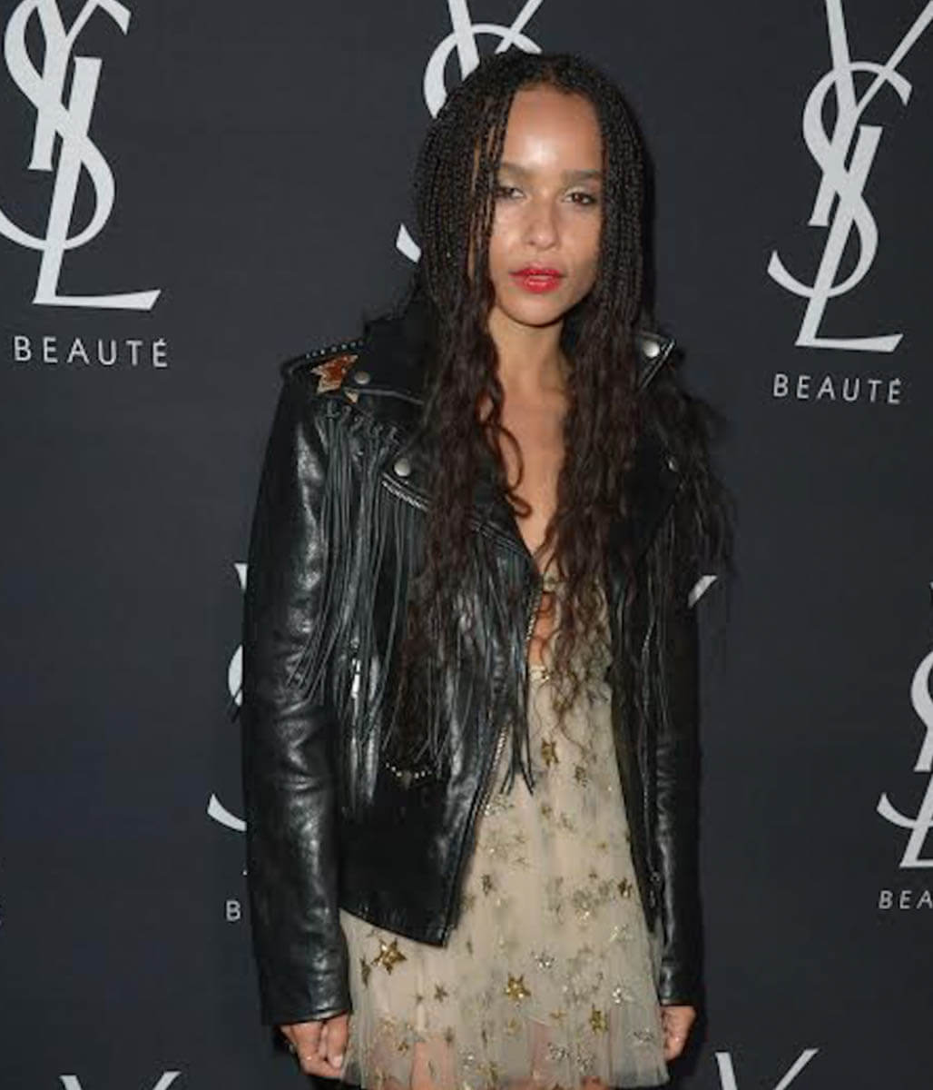 Zoe Kravitz Leather Black Jacket