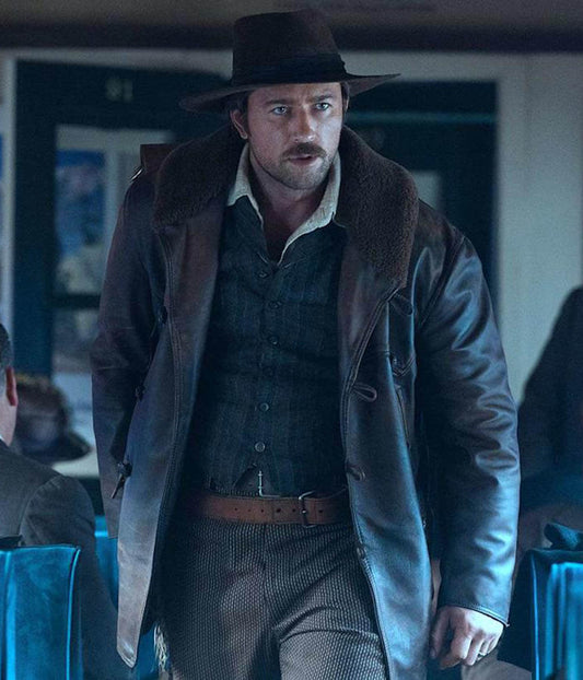 Spencer Dutton 1923 Season 2 Brown Leather Coat