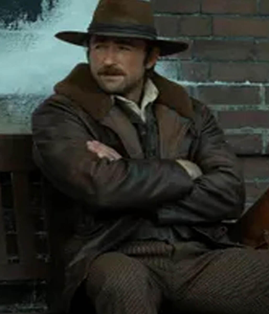 1923 Brandon Sklenar Cowboy Brown Leather Coat