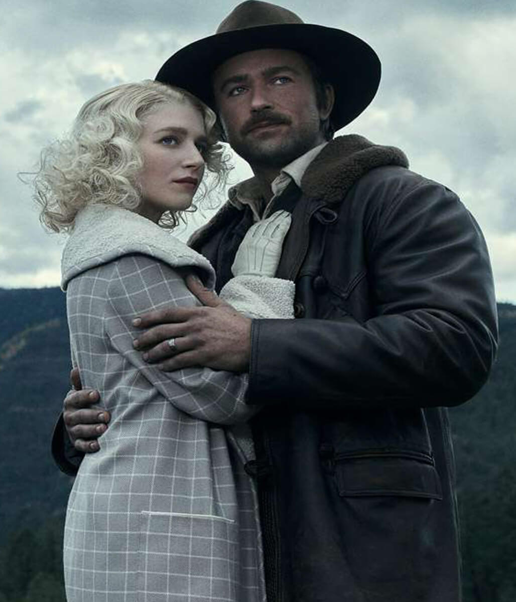 1923 Brandon Sklenar Cowboy Brown Leather Coat