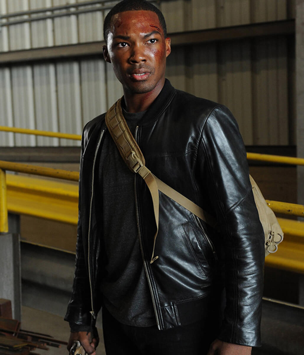 24 legacy Eric Carter Black Leather Jacket