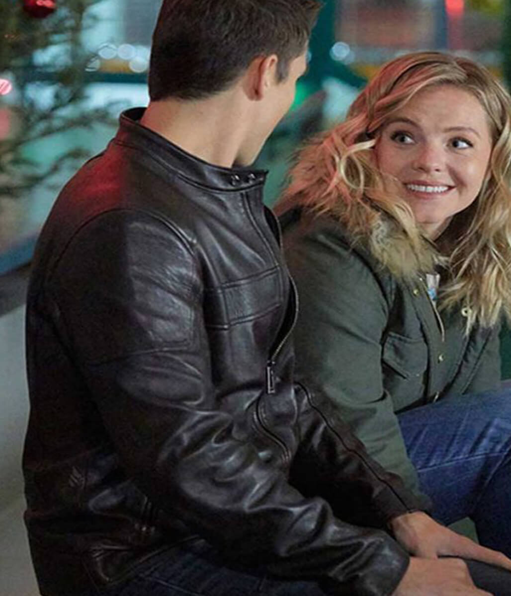A Veteran Christmas Sean Faris Black Leather Jacket