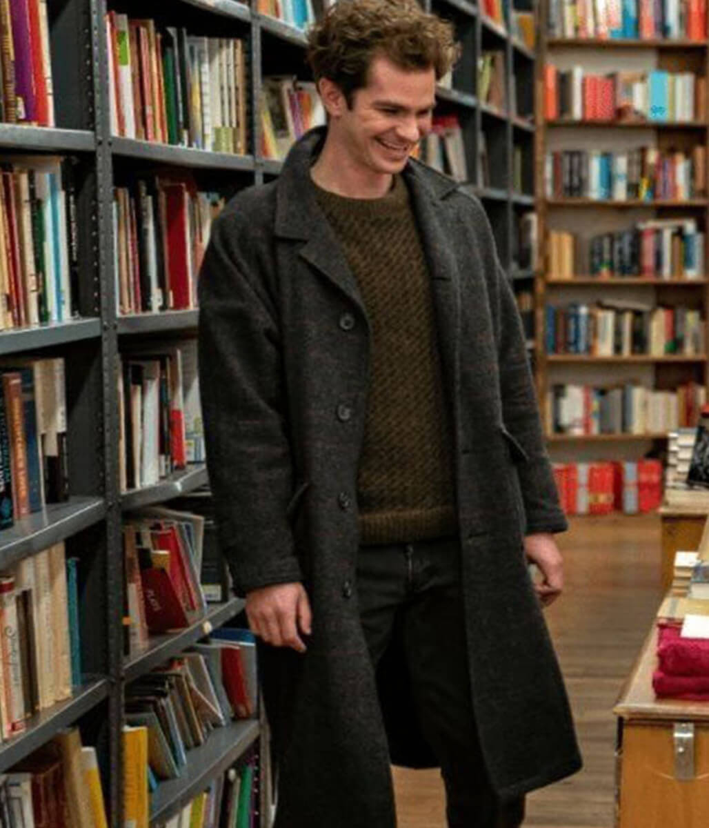 Tick Tick Boom 2020 Andrew Garfield Grey Wool Coat
