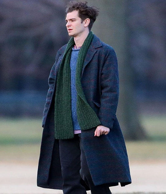 Tick Tick Boom 2020 Andrew Garfield Grey Wool Coat