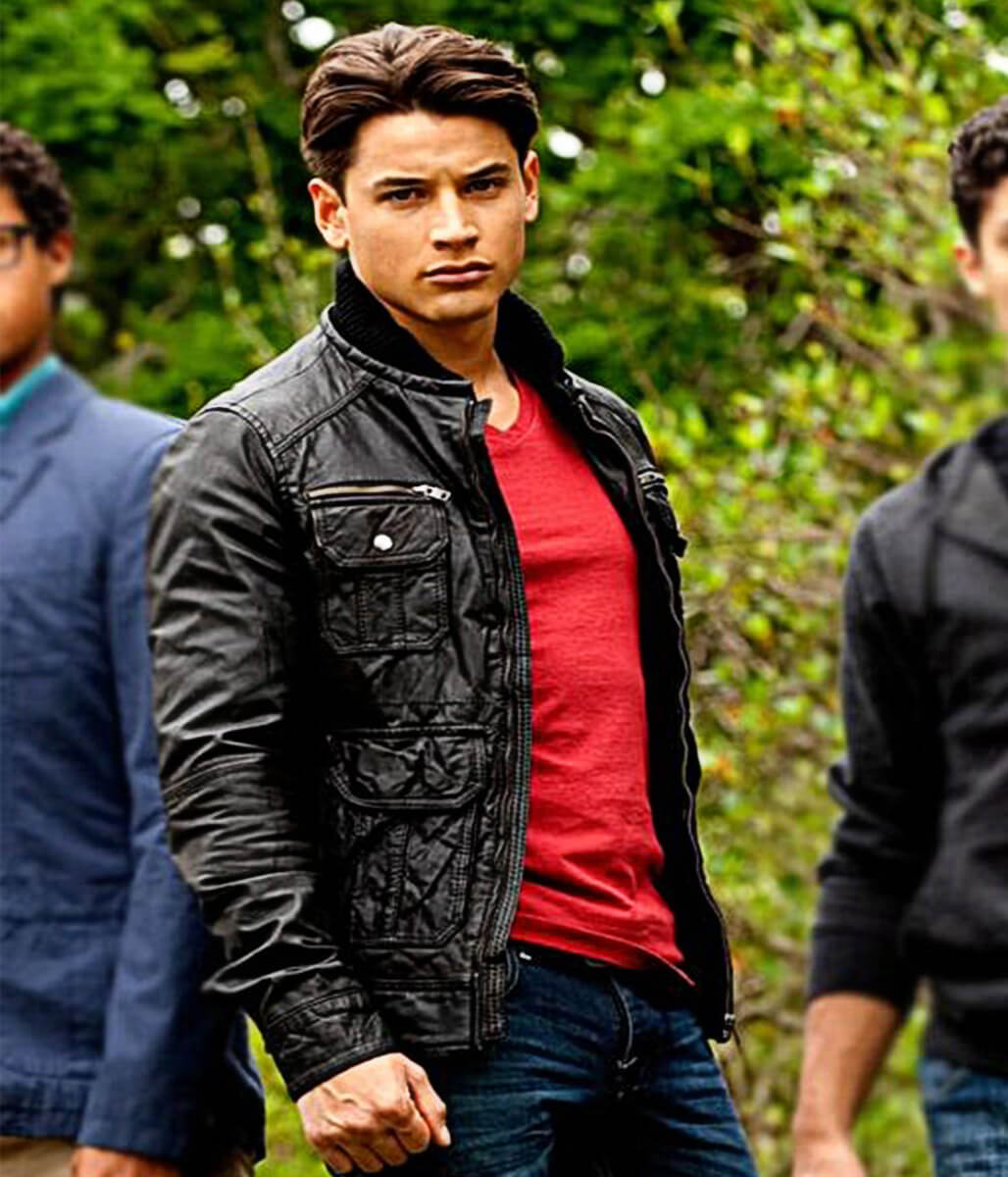 Andrew Gray Power Rangers Megaforce Black Leather Jacket