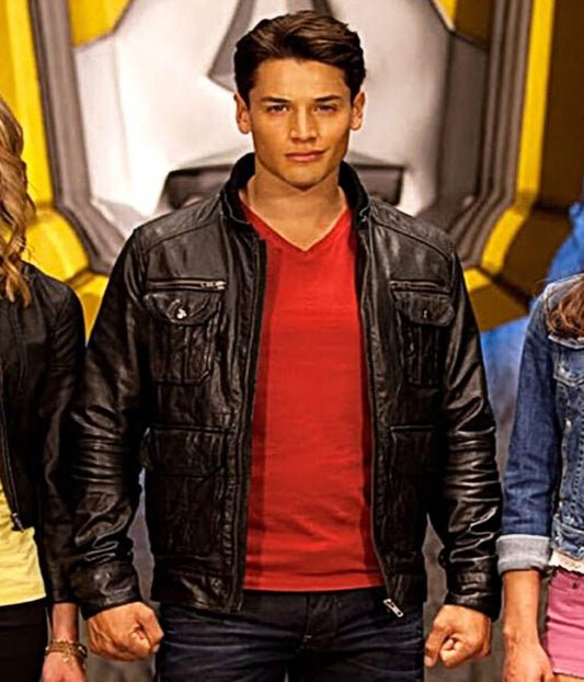 Andrew Gray Power Rangers Megaforce Black Leather Jacket