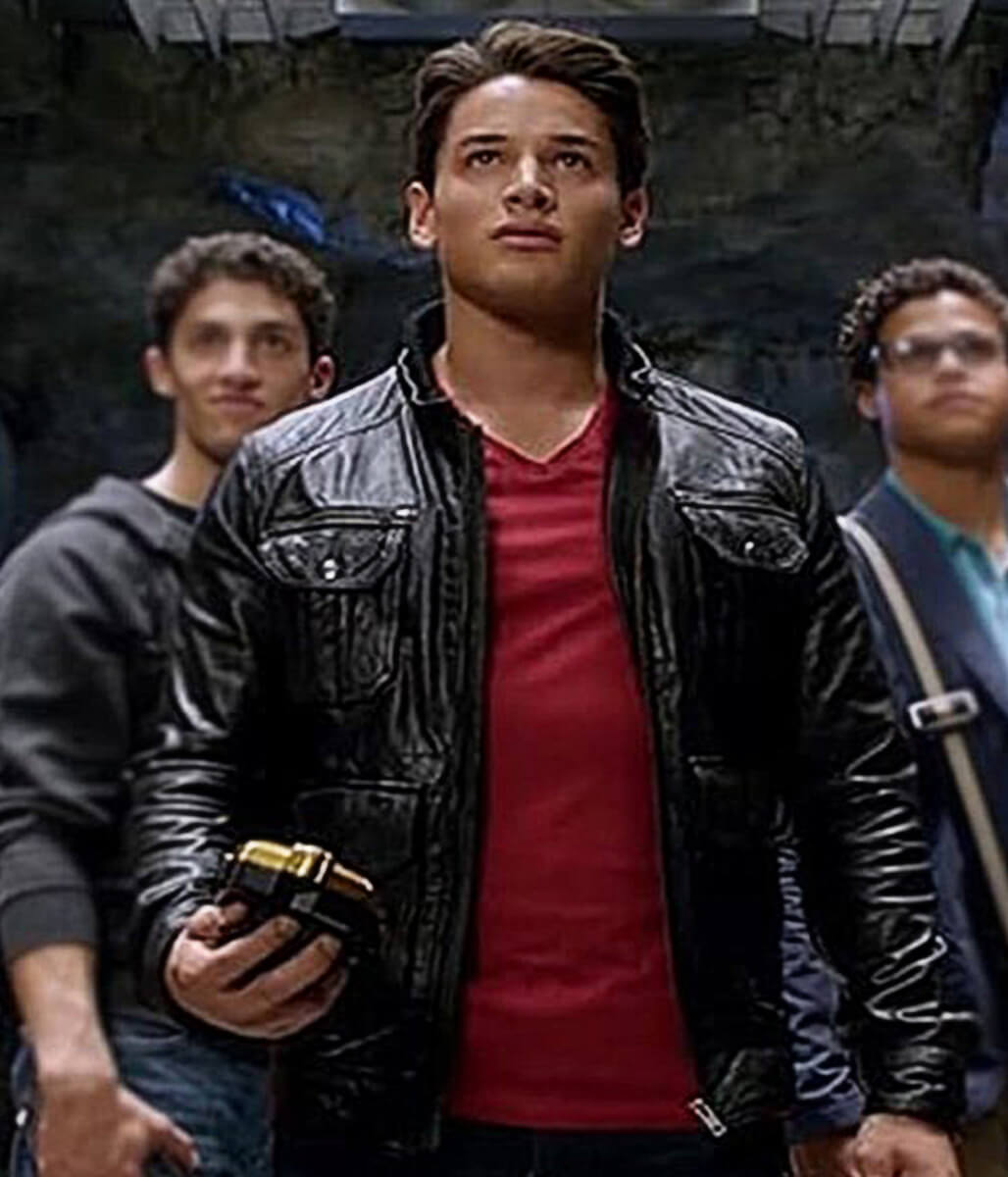 Andrew Gray Power Rangers Megaforce Black Leather Jacket