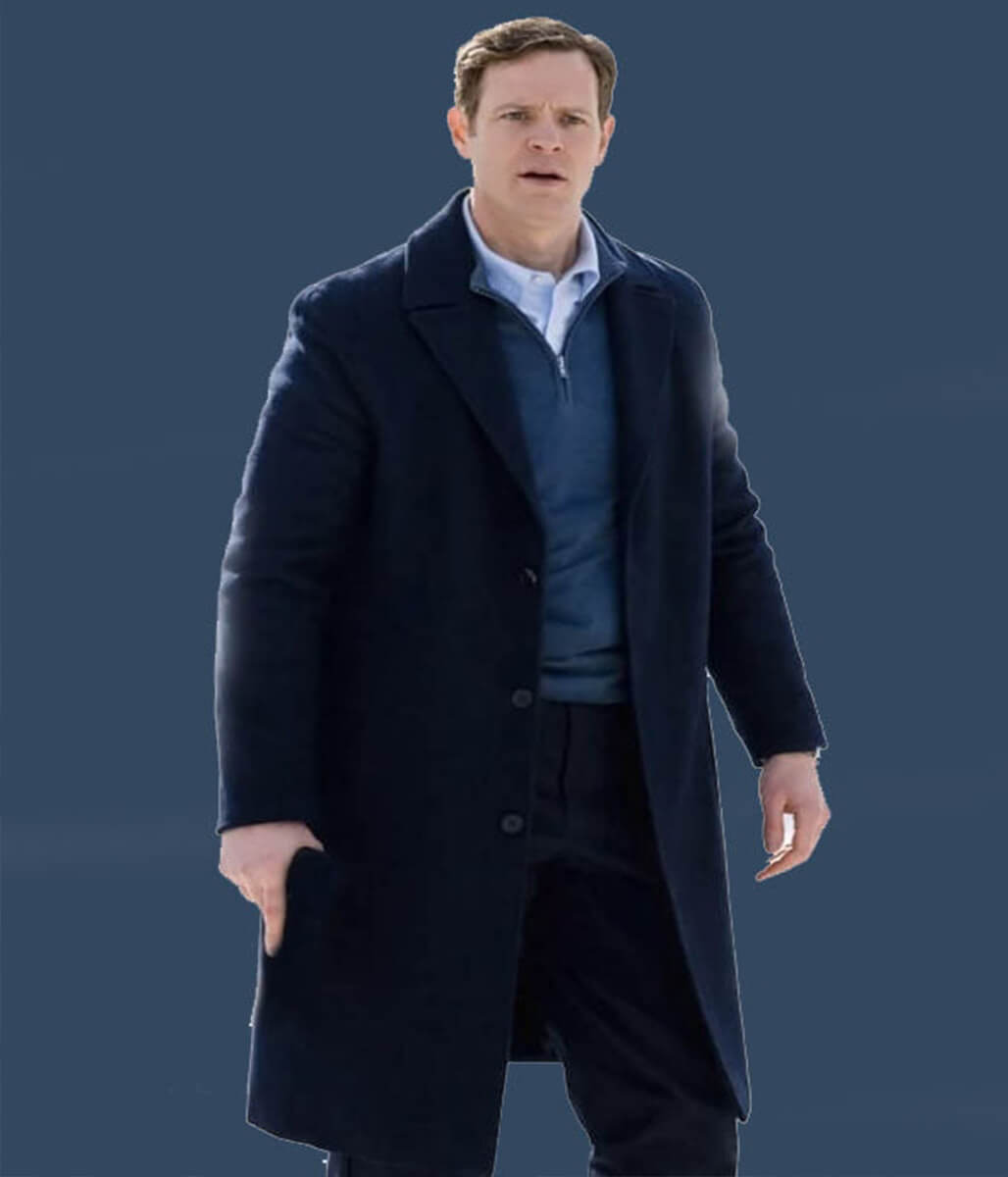 Bill Goodman CIA Season 01 Blue Wool Trench Coat