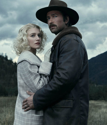 Spencer Dutton 1923 Season 2 Brown Leather Coat