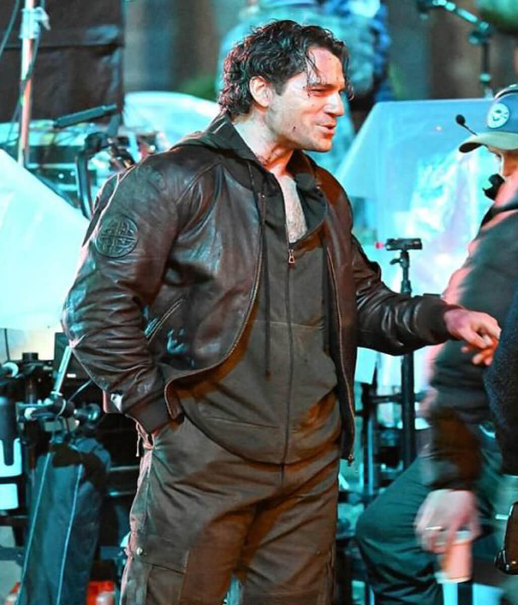 Henry Cavill Highlander 2026 Black Leather Jacket