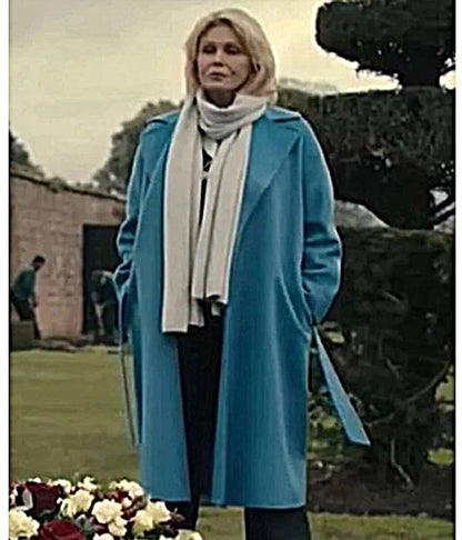 Judith Burkett Fool Me Once 2024 Blue Wool Coat
