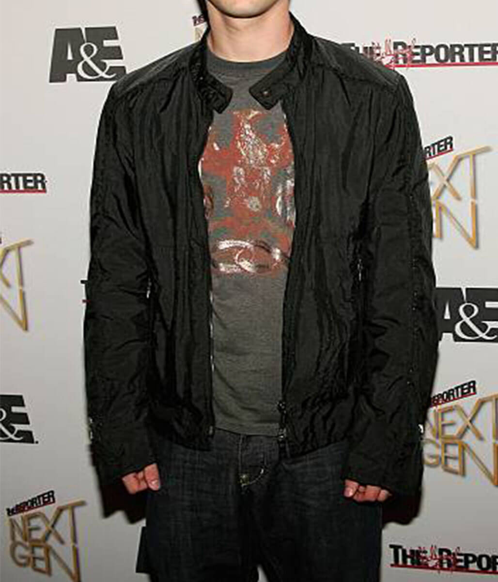 justin-berfield-in-a-sleek-black-polyester-jacket