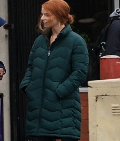 Lucky 2026 Anya Taylor-Joy Green Puffer Coat
