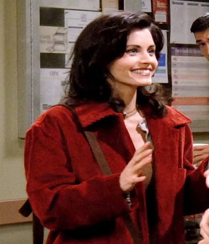Monica Geller - Friends S01 Red Corduroy Coat