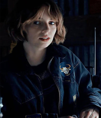Stranger Things S4 Robin Buckley Black Denim Jacket
