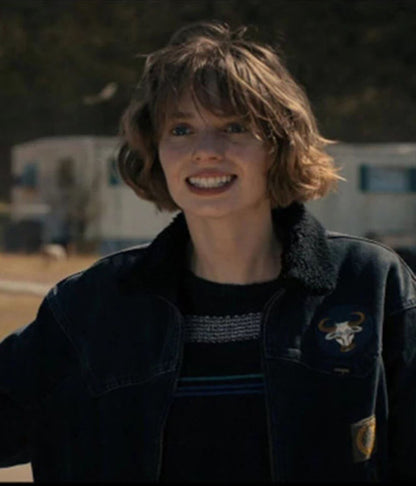 Stranger Things S4 Robin Buckley Black Denim Jacket