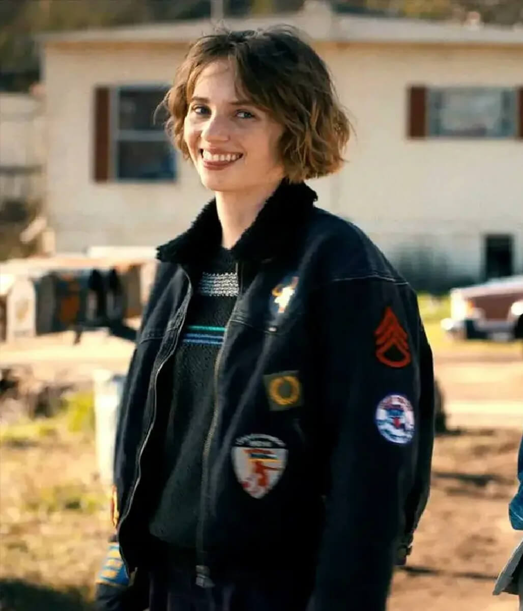 Stranger Things S4 Robin Buckley Black Denim Jacket