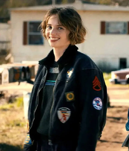Stranger Things S4 Robin Buckley Black Denim Jacket