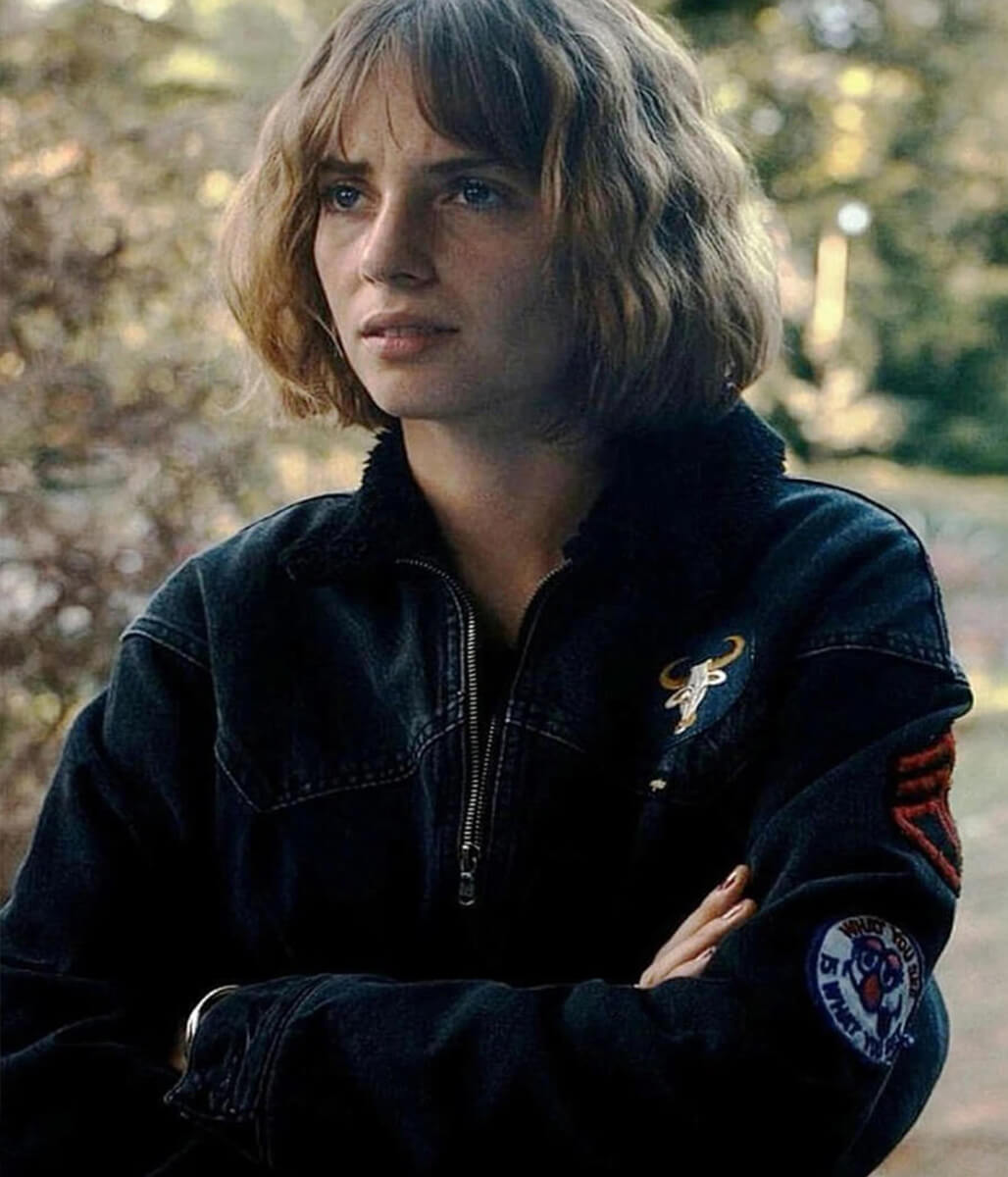 Stranger Things S4 Robin Buckley Black Denim Jacket