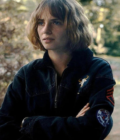 Stranger Things S4 Robin Buckley Black Denim Jacket