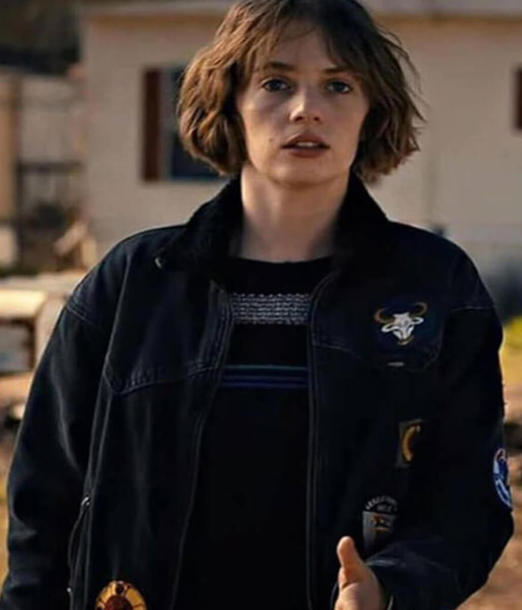 Stranger Things S4 Robin Buckley Black Denim Jacket