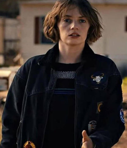 Stranger Things S4 Robin Buckley Black Denim Jacket