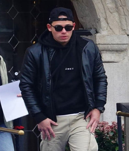 The Beauty 2026 Anthony Ramos Black Leather Jacket