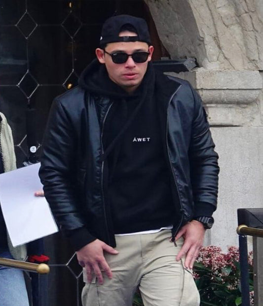 The Beauty 2026 Anthony Ramos Black Leather Jacket