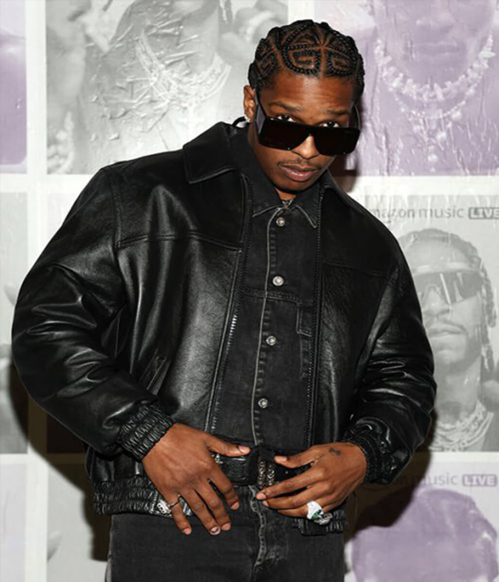 A$AP Rocky Black Leather Jacket