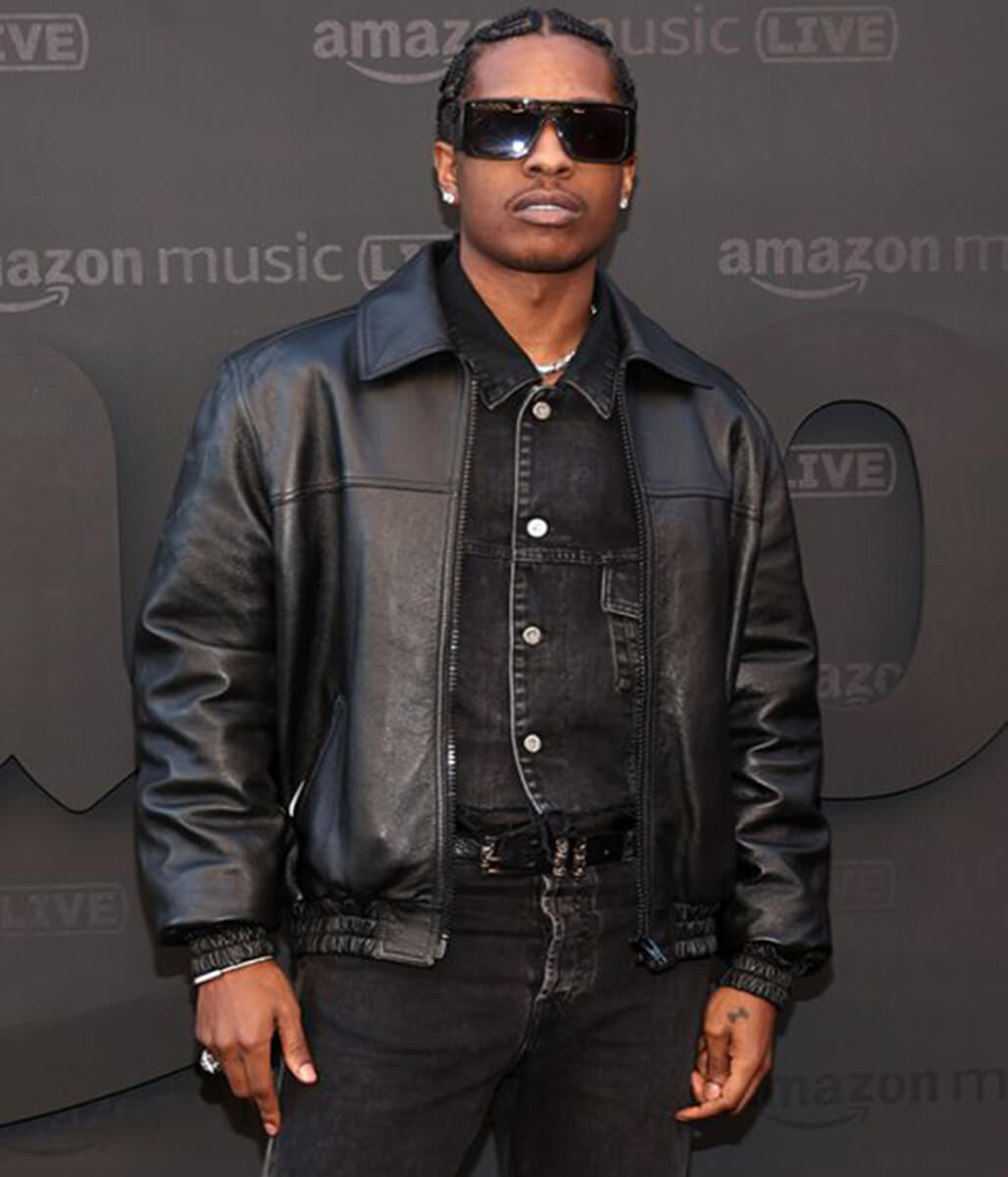 A$AP Rocky Black Leather Jacket