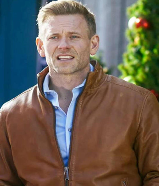 A Christmas Less Traveled Eric Johnson Leather Jacket