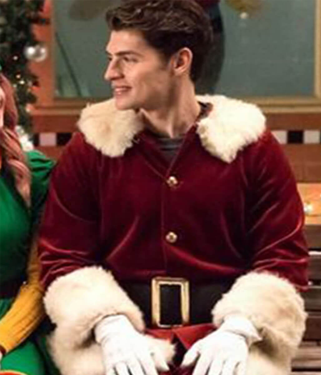 A Cinderella Story Christmas Wish Gregg Sulkin Red Velvet Jacket