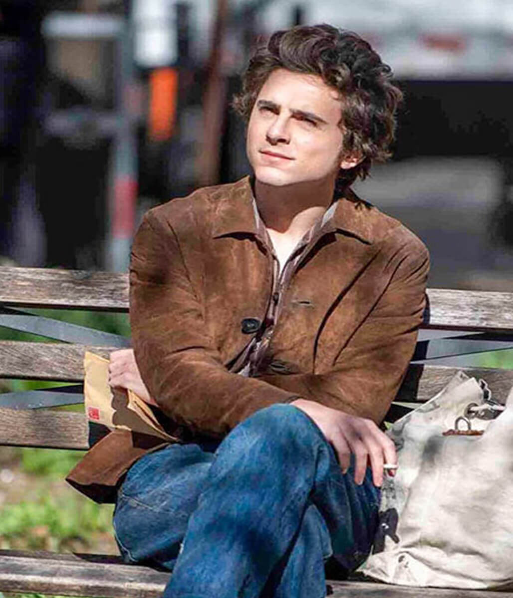 A Complete Unknown 2025 Timothee Chalamet Suede Jacket