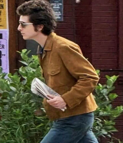 A Complete Unknown 2025 Timothee Chalamet Suede Jacket