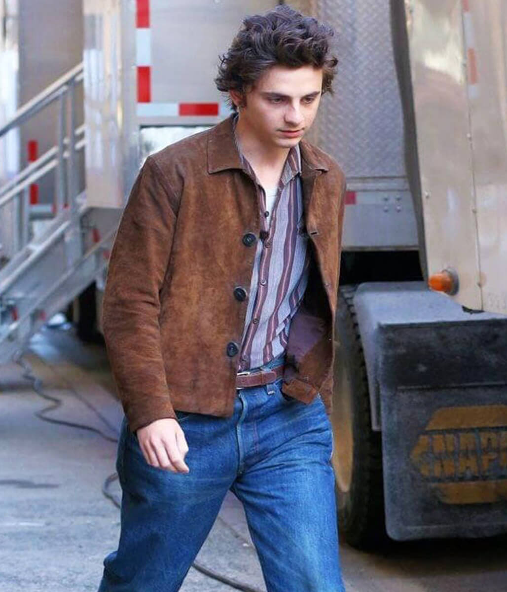 A Complete Unknown 2025 Timothee Chalamet Suede Jacket