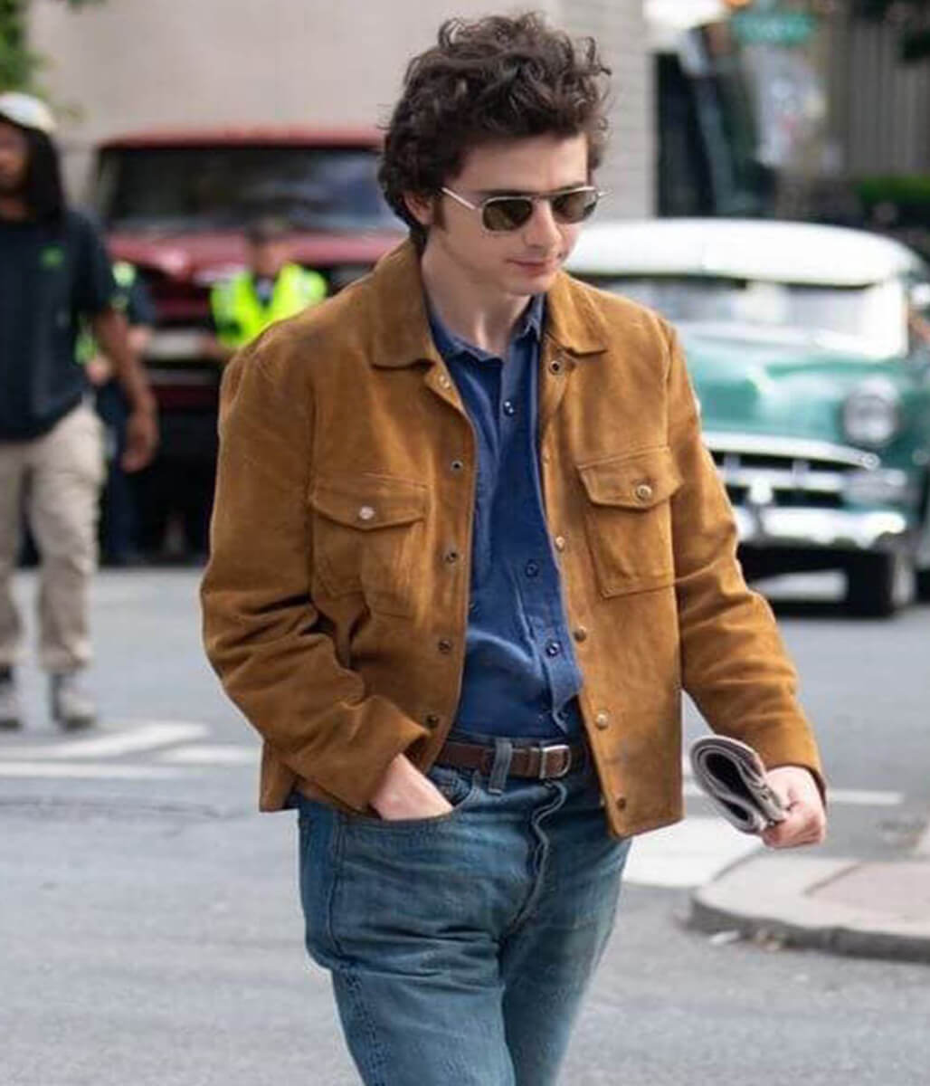 A Complete Unknown 2025 Timothee Chalamet Suede Jacket
