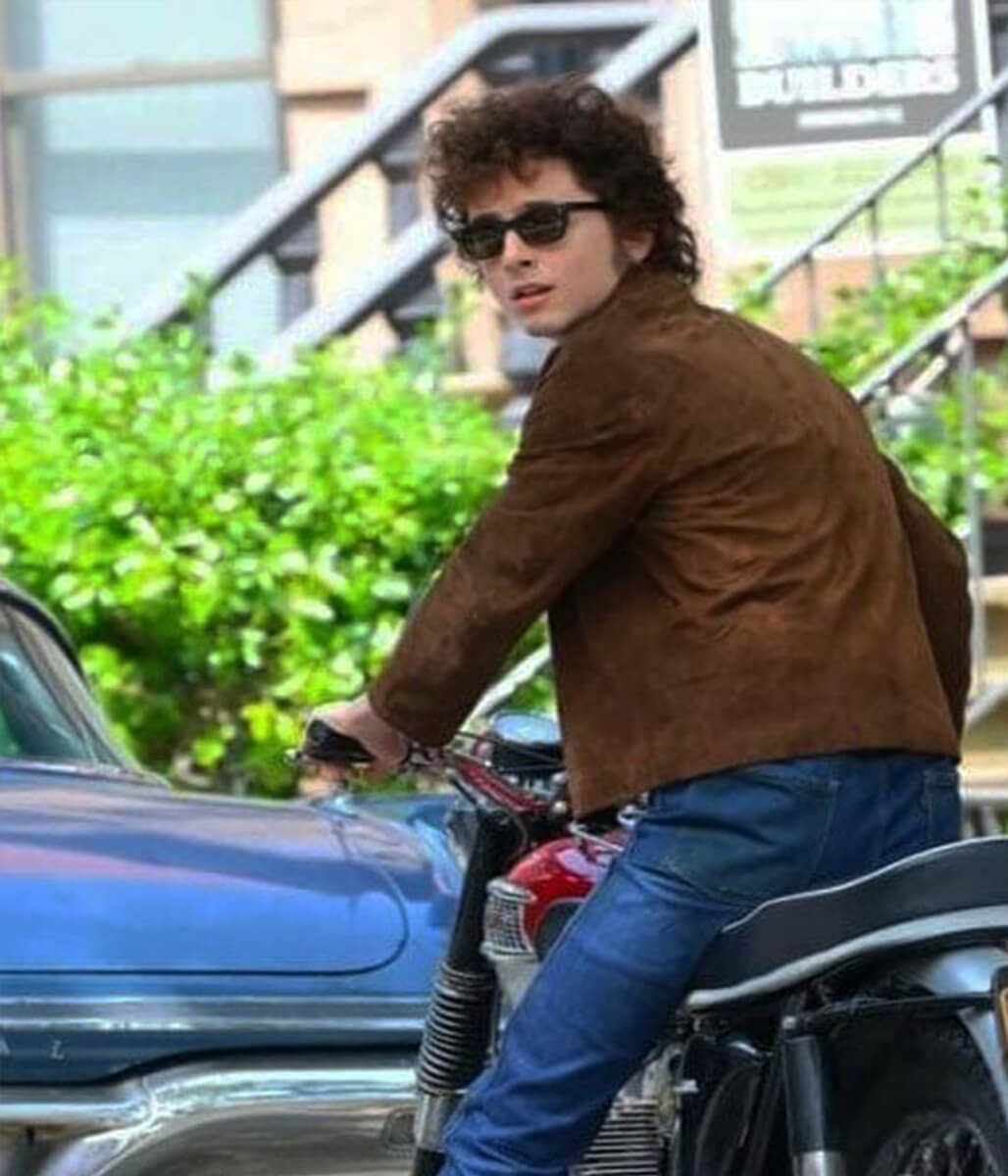 A Complete Unknown 2025 Timothee Chalamet Suede Jacket