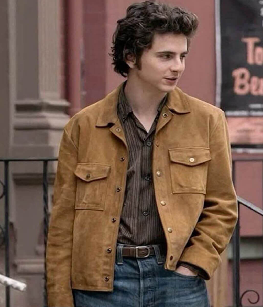 A Complete Unknown 2025 Timothee Chalamet Suede Jacket