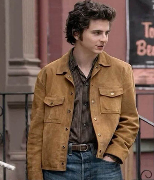 A Complete Unknown 2025 Timothee Chalamet Suede Jacket