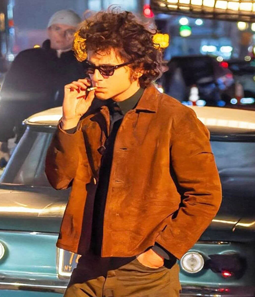 A Complete Unknown 2025 Timothee Chalamet Suede Jacket