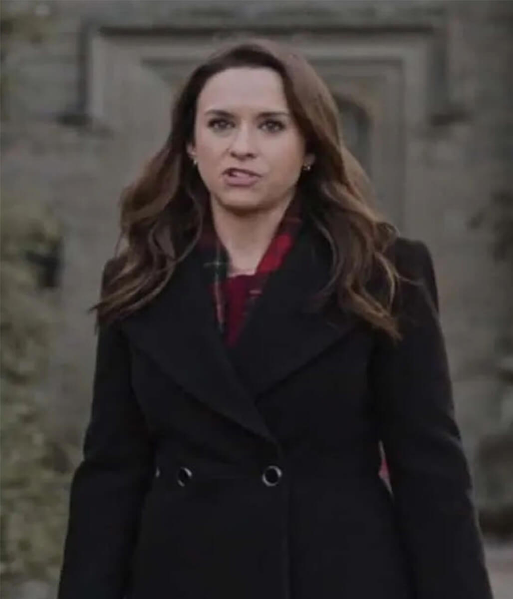 A Merry Scottish Christmas 2023 Lacey Chabert Wool Coat