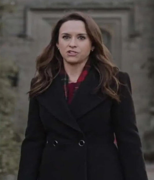 A Merry Scottish Christmas 2023 Lacey Chabert Wool Coat