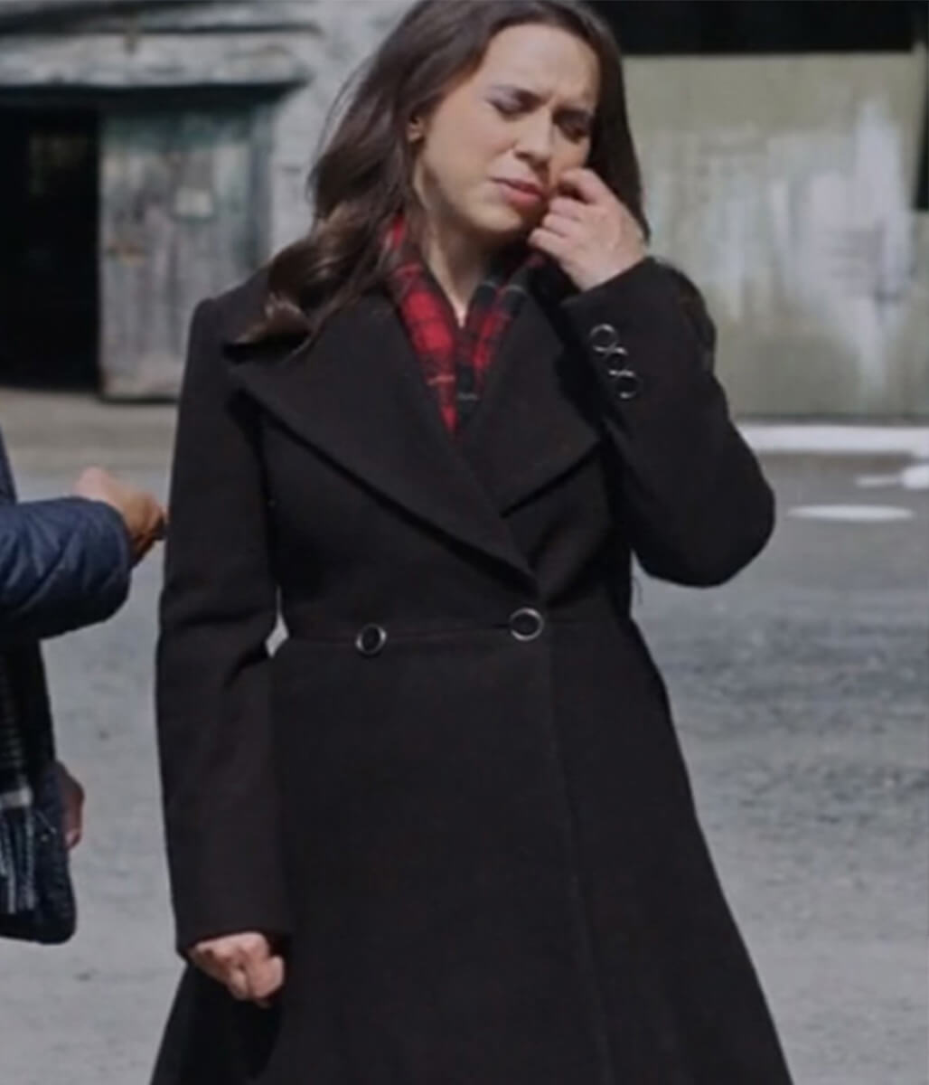 A Merry Scottish Christmas 2023 Lacey Chabert Wool Coat