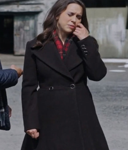 A Merry Scottish Christmas 2023 Lacey Chabert Wool Coat