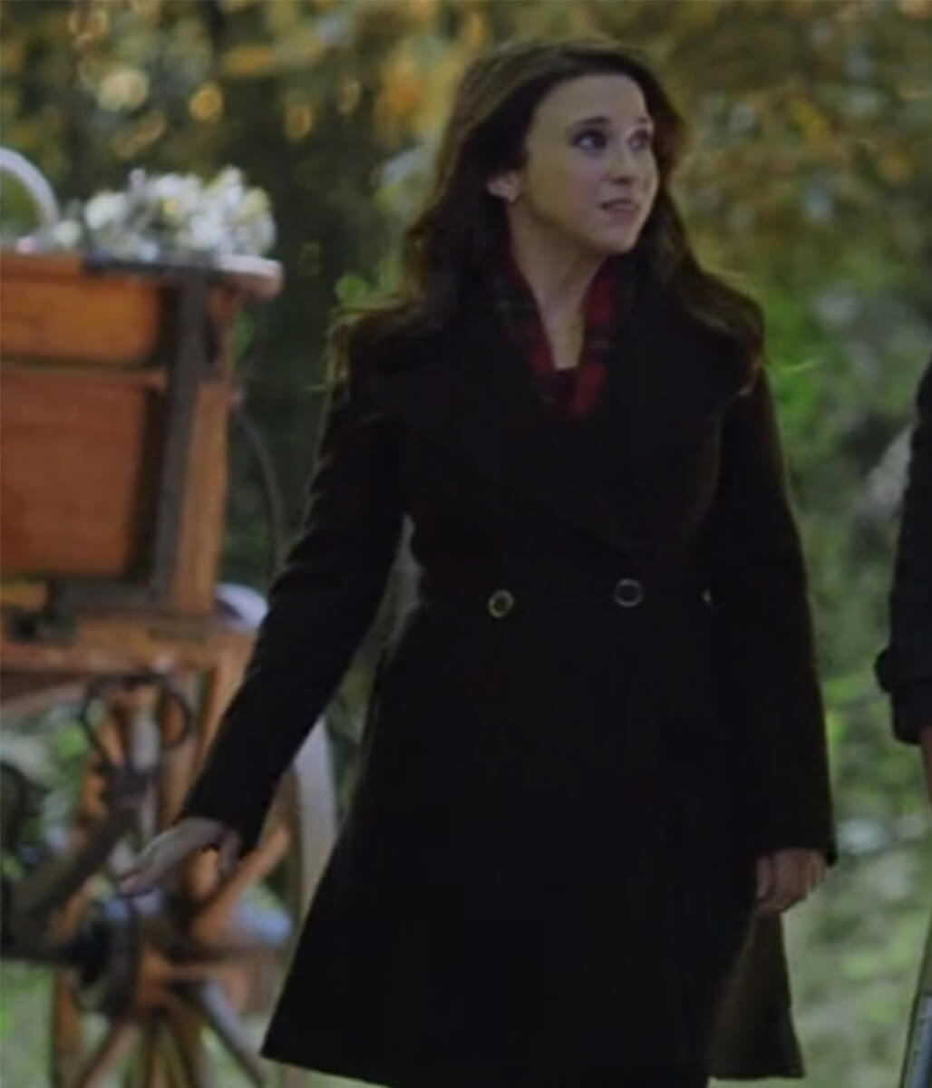 A Merry Scottish Christmas 2023 Lacey Chabert Wool Coat