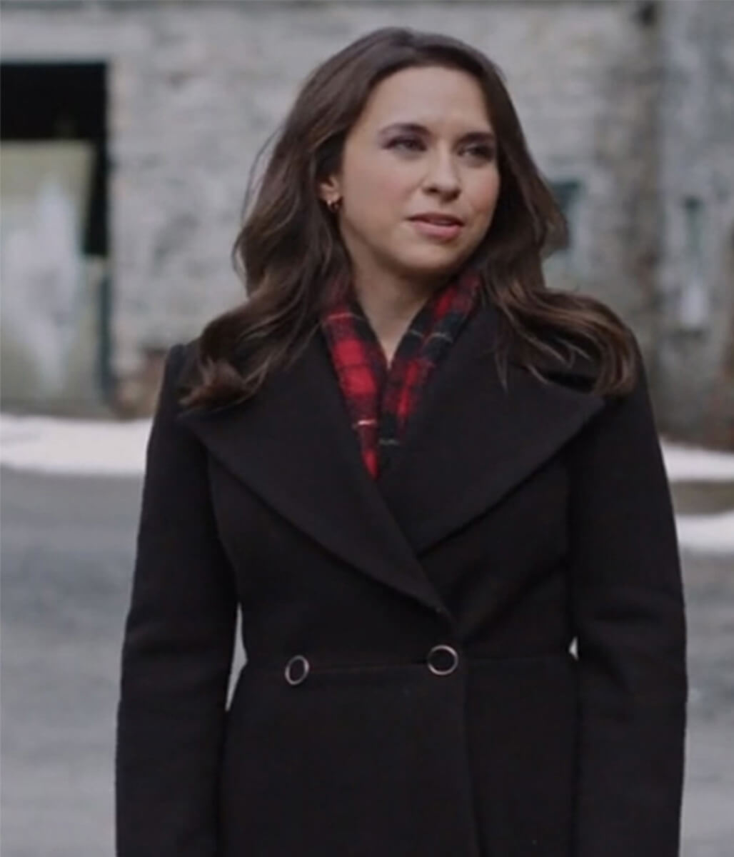 A Merry Scottish Christmas 2023 Lacey Chabert Wool Coat