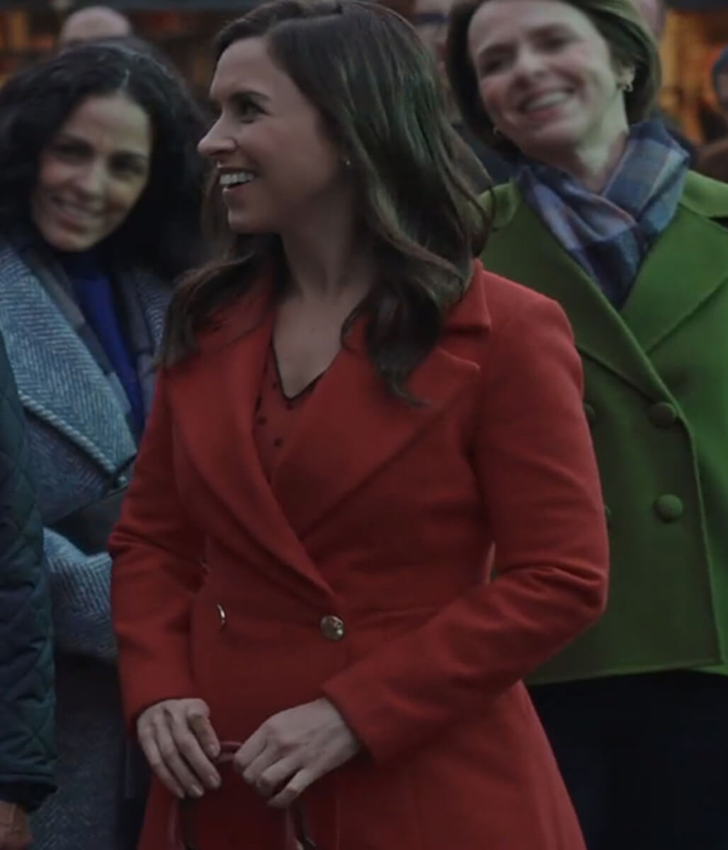 A Merry Scottish Christmas Lacey Chabert Wool Coat
