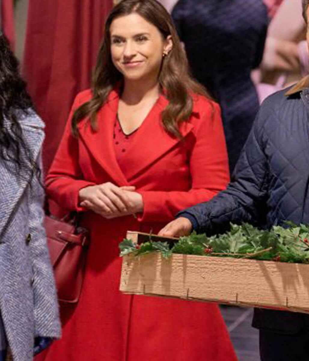 A Merry Scottish Christmas Lacey Chabert Wool Coat